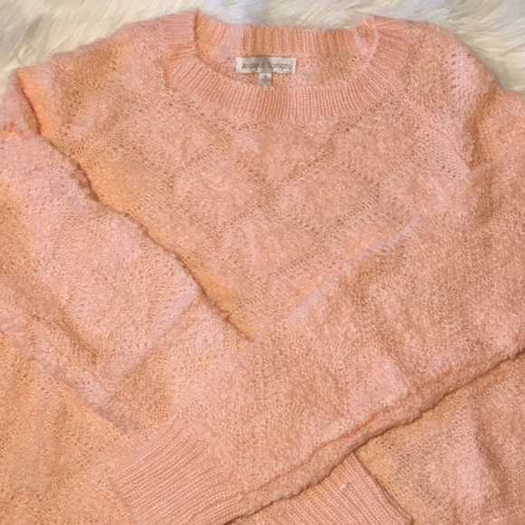 Peach Fuzzy Cropped Sweater - Picture 2 of 5